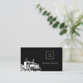 QR-Code für Schwarz-weiße Transportfahrzeuge Visitenkarte (Stehend Vorderseite)