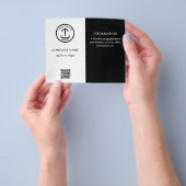 QR-Code für Schwarz-weiße Werbefirmen Flyer (Gruppe)