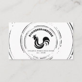 QR-Code für Schwarz-weißes Hühnchen Visitenkarte (Vorderseite)