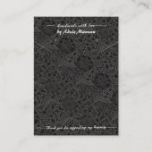 QR-Code für Schwarze Blume-Logos Necklace Earring  Visitenkarte (Vorderseite)