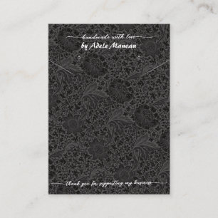 QR-Code für Schwarze Blume-Logos Necklace Earring  Visitenkarte