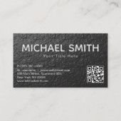 Qr-Code für Schwarze Foil-Textur Visitenkarte (Rückseite)