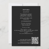 QR-Code für schwarze Herbstfarbe Einladung (Rückseite)