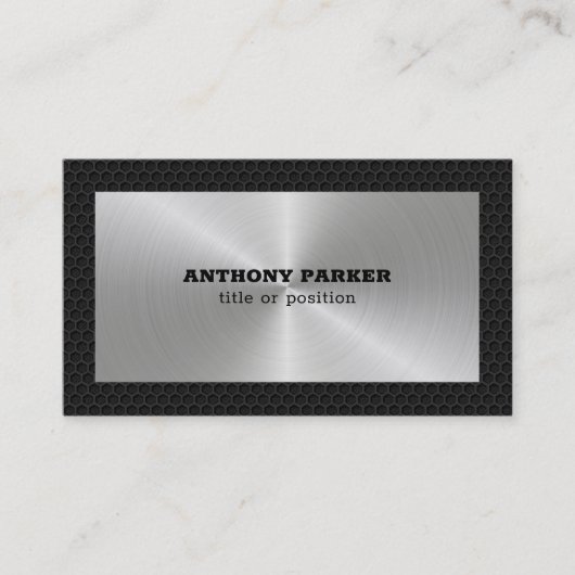 QR-Code für schwarzen Metallsilber Visitenkarte (Vorderseite)