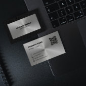 QR-Code für schwarzen Metallsilber Visitenkarte