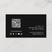 QR-Code für Schwarzes Auto, Auto-Reparatur-Logo Visitenkarte (Rückseite)