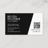 QR-Code für Schwarzes Foto - Ihr Logo Visitenkarte (Rückseite)