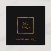 QR-Code für Schwarzes Gold Quadratische Visitenkarte (Vorderseite)