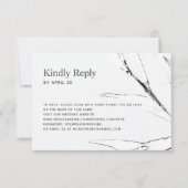 QR-Code für Schwarzweißblätter RSVP Karte (Vorderseite)