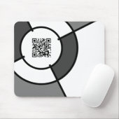 QR-Code für Schwarzweißbullen Mousepad (Mit Mouse)