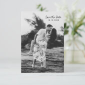 QR-Code für Schwarzweißfoto-Vorlage Save the Date (Stehend Vorderseite)