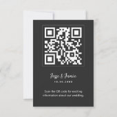 QR-Code für Schwarzweißfoto-Vorlage Save the Date (Rückseite)