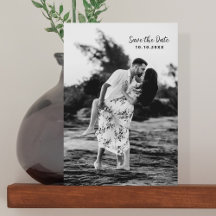 QR-Code für Schwarzweißfoto-Vorlage Save the Date