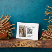 QR-Code für Signatur-Getränk hinzufügen Name des F Fotoplatte (Seite)