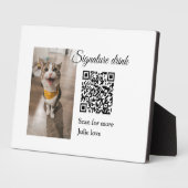 QR-Code für Signatur-Getränk hinzufügen Name des F Fotoplatte (Seite)