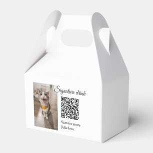 QR-Code für Signatur-Getränk hinzufügen Name des F Geschenkschachtel