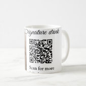 QR-Code für Signatur-Getränk hinzufügen Name des F Kaffeetasse (VorderseiteRechts)