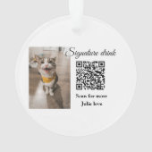 QR-Code für Signatur-Getränk hinzufügen Name des F Ornament (Rückseite)