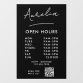 QR-Code für Signature-Logos für Geschäftsöffnungsz Fensteraufkleber (Blatt)