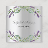 QR-Code für Silberblättrige Eukalyptus-Grünpflanze Quadratische Visitenkarte (Vorderseite)