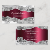 QR-Code für silberborundy agate Visitenkarte (Vorne/Hinten)