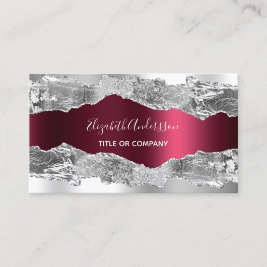 QR-Code für silberborundy agate Visitenkarte (Vorderseite)