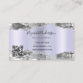 QR-Code für silberviolette Marmorplatte Visitenkarte (Rückseite)