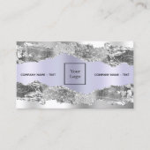 QR-Code für silberviolette Marmorplatte Visitenkarte (Vorderseite)