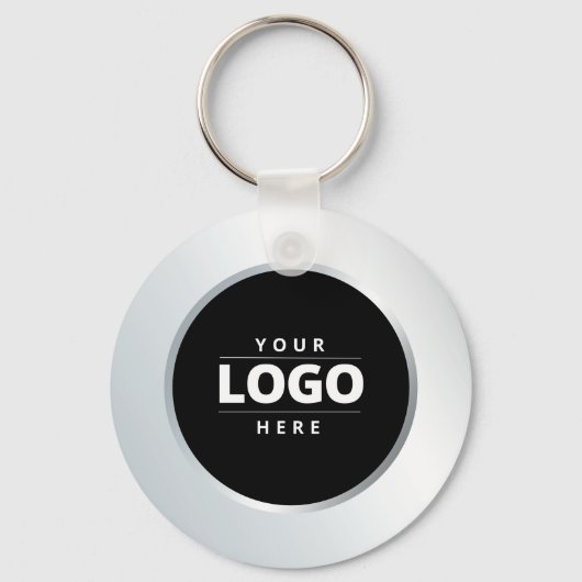 QR-Code für Silver Business-Logos Mitarbeiter-Schl Schlüsselanhänger (Vorderseite)