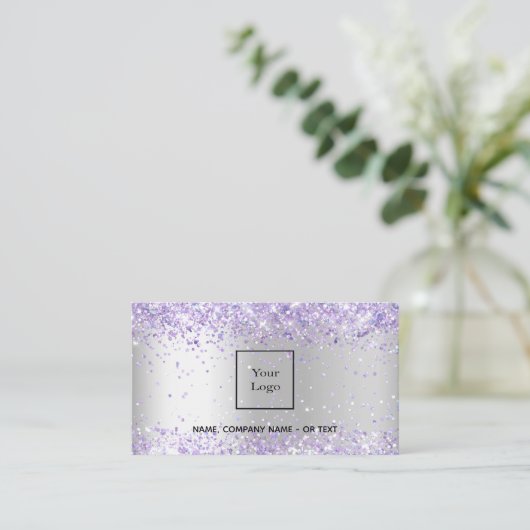 QR-Code für Silver Lavender Visitenkarte (Stehend Vorderseite)
