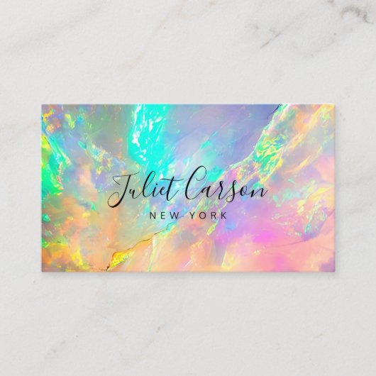 QR-Code für Skriptkalligrafie-Opal Visitenkarte (Vorderseite)