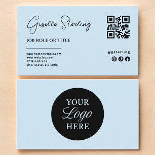 QR-Code für Sky Blue-Logos Minimalistisch Beruflic Visitenkarte