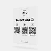 QR-Code für Social Media Acrylschild (Winkel)