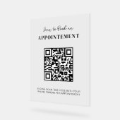 QR-Code für Social Media Beauty Business Salon Pay Acrylschild (Winkel)