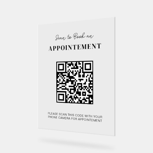 QR-Code für Social Media Beauty Business Salon Pay Acrylschild (Winkel)