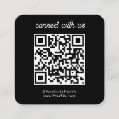 QR-Code für Social Media-Benutzerdefiniert Quadratische Visitenkarte (Vorderseite)
