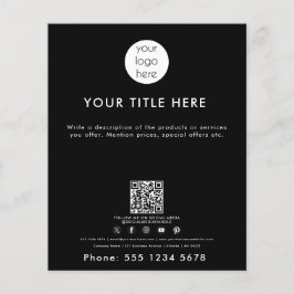QR-Code für Social Media Black Flyer