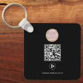 QR-Code für Social Media Business-Logos Schlüsselanhänger (Vorderseite)