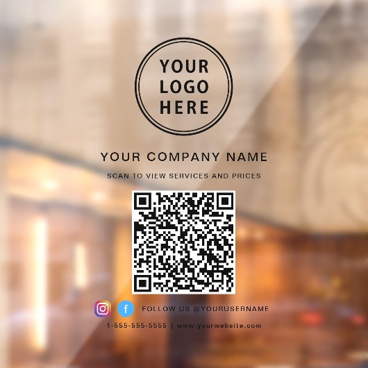 QR-Code für Social Media Fensteraufkleber (Blatt 2)