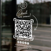 QR-Code für Social Media Fensteraufkleber