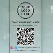 QR-Code für Social Media Fensteraufkleber