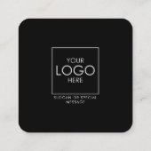 QR-Code für Social Media Foto und Firmenlogo für M Quadratische Visitenkarte (Rückseite)