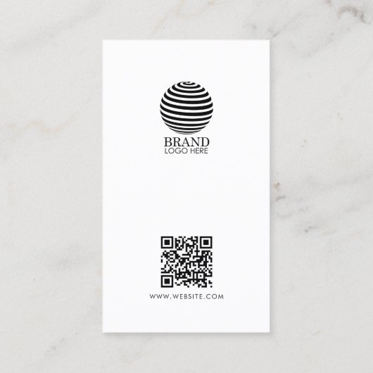 QR-Code für Social-Media-Logos in modernen Unterne Visitenkarte (Rückseite)