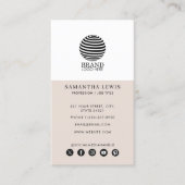 QR-Code für Social-Media-Logos in modernen Unterne Visitenkarte (Vorderseite)