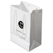 QR-Code für Social Media Mittlere Geschenktüte (Vorderseite Schrägansicht)