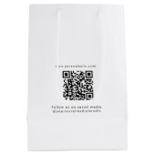 QR-Code für Social Media Mittlere Geschenktüte (Rückseite)