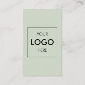 QR-Code für Social Media Moderne Logoauswahl Grün Visitenkarte (Rückseite)