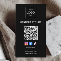 QR-Code für Social Media Moderne Logos Schwarz