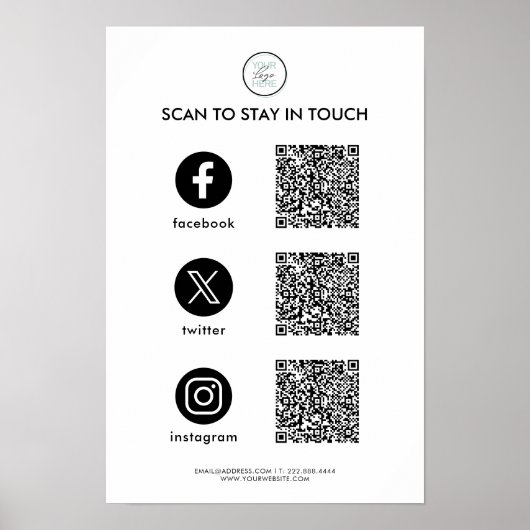 QR-Code für Social Media Poster (Vorne)