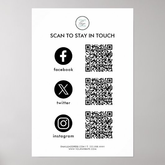 QR-Code für Social Media Poster (Vorne)